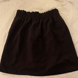 J. Crew Factory Black Elastic Waist Mini Skirt